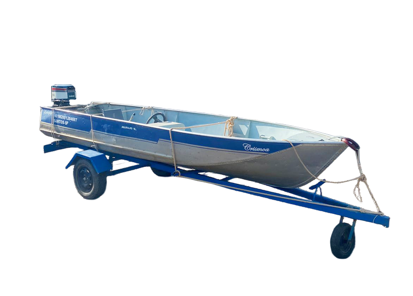 Conjunto Seminovo - Barco Marujo SL 500 + Motor Yamaha 30 c/ Partida Elétrica + Carreta
